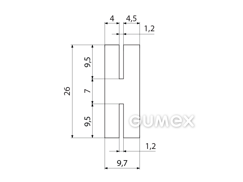 SILIKONPROFILE H-FORM